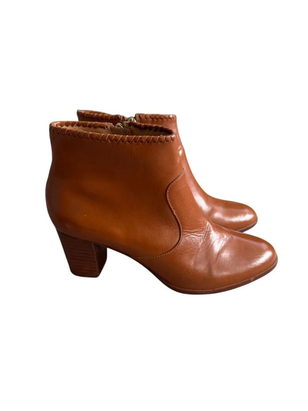 JACK ROGERS Tan Leather Ankle Boots Size 8.5